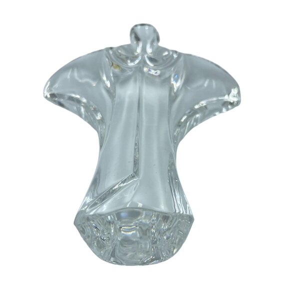 Val St Lambert Crystal Angel Belgium Crystal Figurine Paperweight Signed - Picture 4 of 13